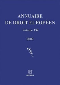 Annuaire de droit européen t.7 (édition 2009)