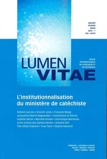 Revue lumen vitae n.77/1 : l'institutionnalisation du ministère de catéchiste