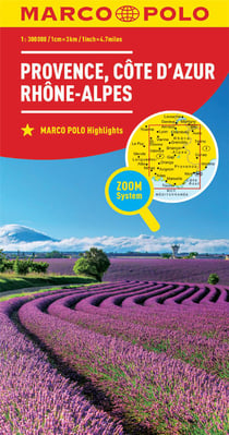CARTE PROVENCE COTE D'AZUR 1:300000