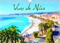 Vues de nice (calendrier mural 2021 din a4 horizontal) - 12 creations originales en tableaux de pays
