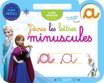 La reine des neiges - livre ardoise - j'écris les lettres minuscules