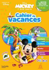 Mickey - cahier de vacances - de la petite section à la moyenne section