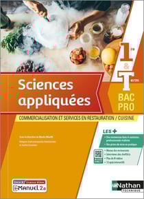 Sciences appliquées : 1re/terminale : bac pro cuisine : CSR : livre + licence élève (édition 2022)