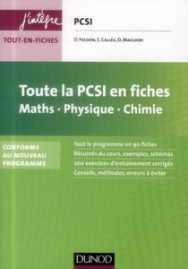 Toute la pcsi en fiches - mathématiques, physique, chimie