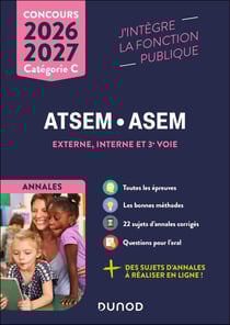 Concours ATSEM/ASEM - Externe, interne et 3e voie, Catégorie C - Annales corrigées (édition 2026/2027)