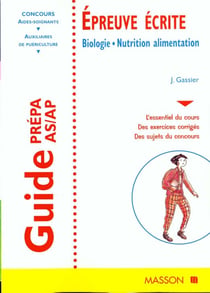 Epreuves ecrites - biologie - nutrition alimentaire
