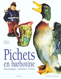 Pichets en barbotine - personnages animaux fleurs