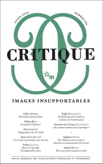 Revue Critique n.944 : Images insupportables