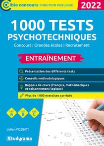 1 000 tests psychotechniques : entraînement - categories A, B, C (édition 2022)