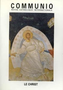 Revue Communio n.130 : Le Christ