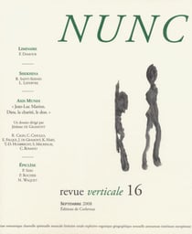 Revue nunc n.16 - jean-luc marion
