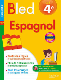 CAHIERS BLED : espagnol - 4ème
