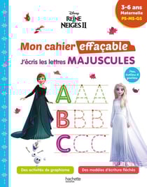 La Reine des neiges 2 - Mon cahier effaçable - PS, MS, GS - J'écris les lettres majuscules