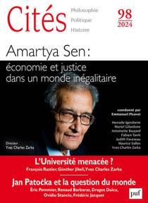 Cités Tome 98 : Amartya Sen : économie et justice dans un monde inégalitaire (édition 2024)