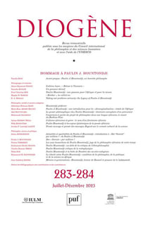 REVUE DIOGENE n.283 : Hommage à Paulin J. Hountondji (édition 2023)