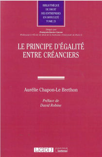 Le principe d'égalité entre créanciers