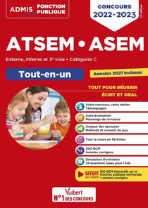 Concours ATSEM et ASEM : catégorie C - tout-en-un - agent (territorial) spécialisé des écoles maternelles