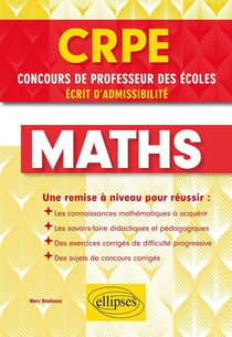 CRPE, concours de professeur des écoles - maths - écrit d'admissibilité