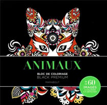 Black premium - animaux - bloc de coloriage