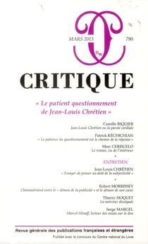 Revue Critique n.790 : le patient questionnement de Jean-Louis Chrétien