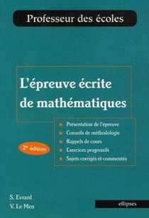 L'épreuve écrite de mathématiques - professeur des écoles (2e édition)