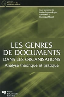 Les genres de documents dans les organisations - analyse théorique et pratique
