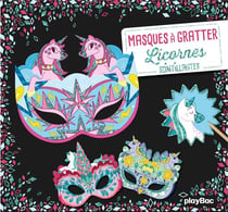 Masques à gratter - licornes