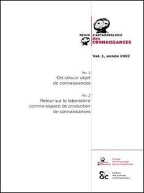 Revue anthropologie des connaissances - volume 1 - 2007