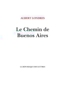 Le chemin de Buenos Aires