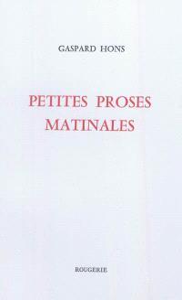 Petites proses matinales
