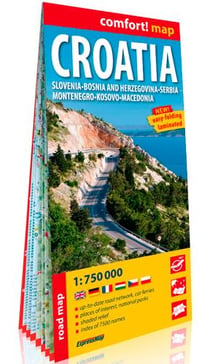 Croatie (ang) 1/750.000 (carte grand format lamine