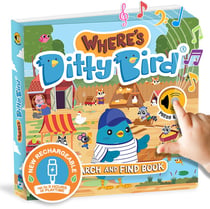 Ditty Bird : Livre sonore cherche et trouve where's en anglais pour enfants