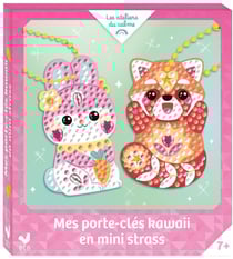 Mes porte-clés kawaii en mini strass - mini boîte avec accessoires