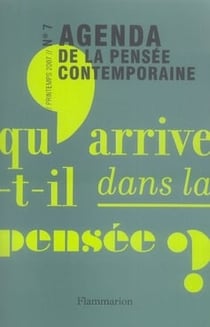 Agenda de la pensée contemporaine t.7