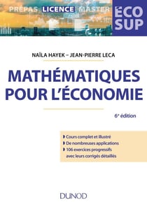 Mathematiques pour l'economie - 6e ed. analyse-algebre