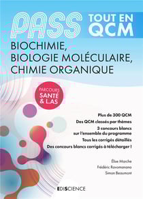 PASS tout en QCM : biochimie, biologie moléculaire, chimie organique
