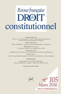 Revue française de droit constitutionnel n.105