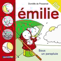 Emilie flip-flap t2 sous un parapluie