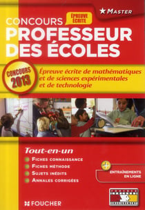 Concours professeur des écoles - épreuve écrite de mathématiques et de sciences expérimentales et de technologie (édition 2013)