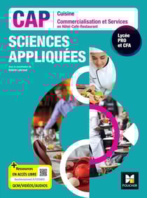 Sciences appliquées - CAP cuisine, commercialisation et services en HCR - livre élève