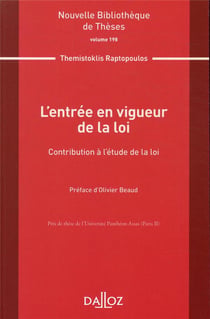L'entrée en vigueur de la loi - Volume 198