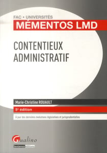 Mementos lmd - contentieux administratif - 5eme edition
