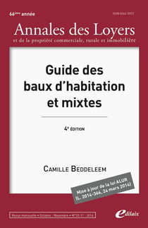 Guide des baux d'habitation et mixtes