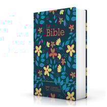 Bible segond 21 compacte : couverture rigide, toilée matelassée, motif fleuri
