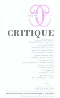 Revue Critique n.707