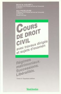 Cours de droit civil. t2. regimes matrimoniaux, successions, l - 7eme edition - vol02