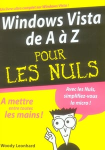 Windows vista de a à z pour les nuls