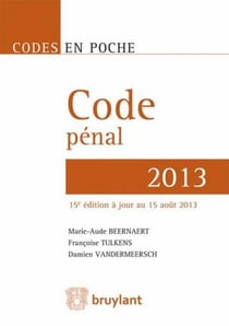 Code pénal 2013 (15e édition)