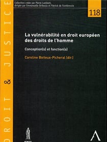 La vulnérabilité en droit européen des droits de l'homme - conception(s) et fonction(s)