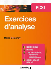Mathématiques - exercices d'analyse - PCSI